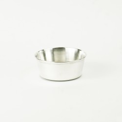 Mała miska srebrna dla zwierząt do jedzenia